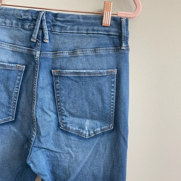 Good American Good Legs Crop High Rise Skinny Distressed Blue Jeans - Picture 6 of 6